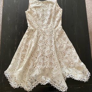 Cream Lace Dress With Open Back from Ark & Co